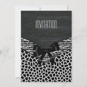 Invitation Blanc noir sauvage
