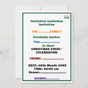 INVITATION BLANC PERSONNALISABLE MODERNE DE MARQUE VÉRIFIÉE S