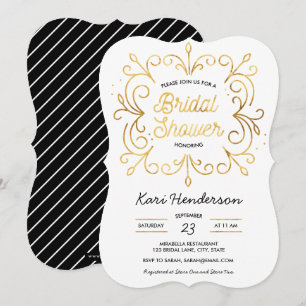 Invitation blanche de Fête de la mariée d'or de