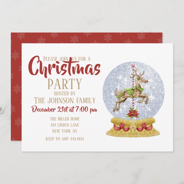 Invitation Blanche-Neige (Devant / Derrière)