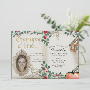 Invitation Blanche-Neige Conte de Fées Miroir Magique