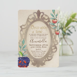 Invitation Blanche-Neige Miroir Conte de Fées Enchanté