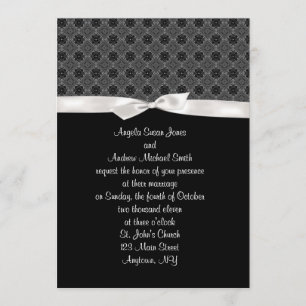 Invitation blanche noire d'arc