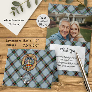 Invitation Blason de Clan Bell sur tartan