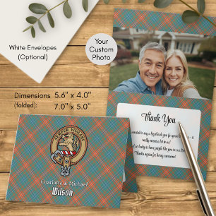 Invitation Blason de Clan Wilson sur ancien tartan
