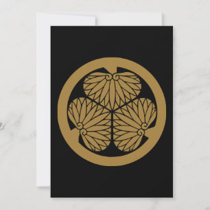 Invitation Blason de famille japonaise Shogun Tokugawa