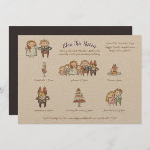 Invitation Bless This Union - Jote Wedding Invite Timeline