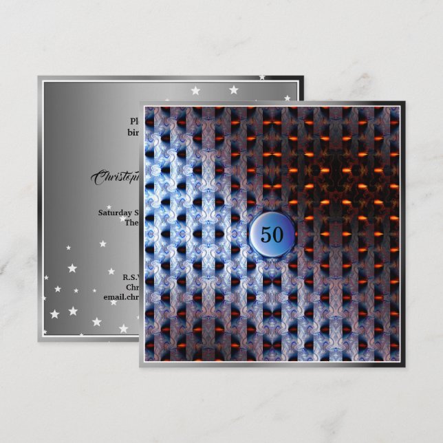 Invitation Bleu (Devant / Derrière)