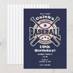 Invitation Bleu All Star Sport Basball