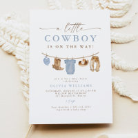 Bleu Baby Clothesline Petit Baby shower Cowboy