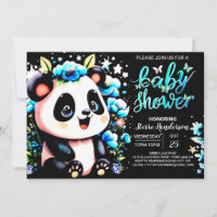 Bleu Bamboo Panda Dreamland Baby shower garçon