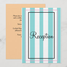 Bleu Blanc Rose Beige Monogramme Rayures Réception
