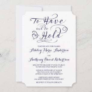 Invitation Bleu Bleu De La Marine Pour Avoir À Tenir Mariage 