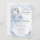 Invitation Bleu clair Silver Princesse Quinceanera Anniversai (Devant)
