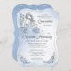 Invitation Bleu clair Silver Princesse Quinceanera Anniversai (Devant / Derrière)