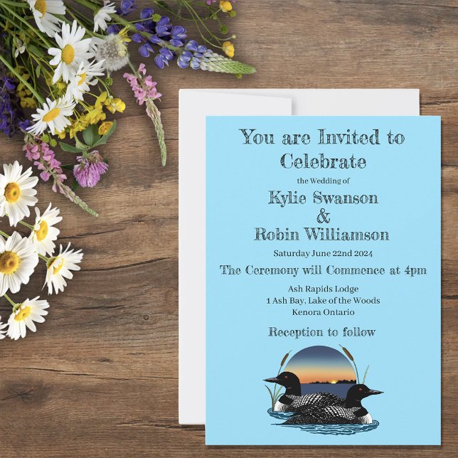 Invitation Bleu couché de soleil (Créateur téléchargé)