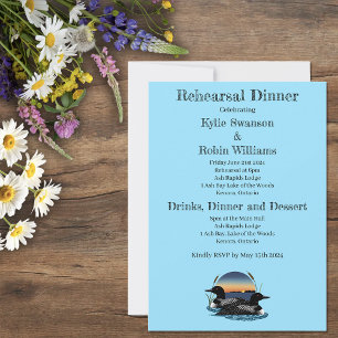 Invitation Bleu couché de soleil