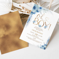 Bleu Cuivre Boho Pampas Grass Oh Boy Baby shower