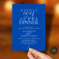 Bleu de Cobalt Heureux Après-Dîner Mariage à Tout