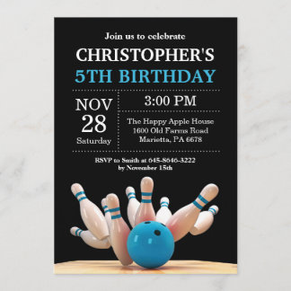 Invitation Bleu de fête d'anniversaire d'invitation