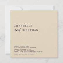 Bleu de marine moderne Beige Mariage contemporain