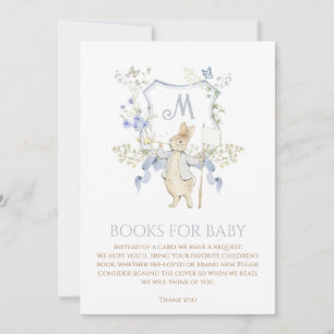 Invitation Bleu En vichy Peter le Baby shower Rabbit MUTED BL