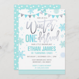 Invitation Bleu et Teal d'invitation d'anniversaire