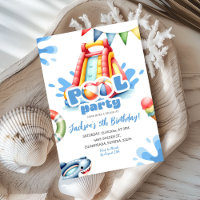 Bleu Été Piscine Fête Garçon Anniversaire