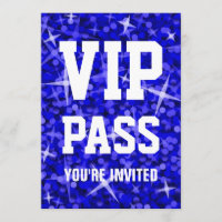 Invitation bleu-foncé de "PASSAGE de VIP" de