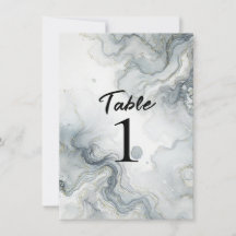 Bleu Gris Or Plage Aquarelle Chiffres de Plage