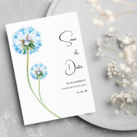 Bleu lilas vert dandelion floral Enregistrer la da