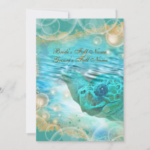 Invitation Bleu mariage à thème de plage