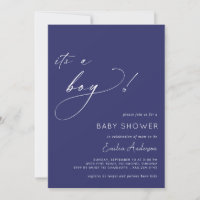Bleu Marine | Cute Simple C'est un Baby shower gar