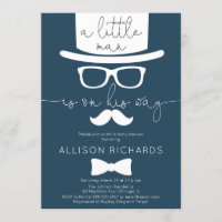 Bleu marine petit baby shower de garçon d'homme