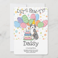 Bleu Merle Aussiedoodle Anniversaire Fête Invitati