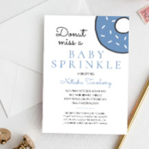 Bleu mignon Donut Baby Sprinkle Baby shower garçon