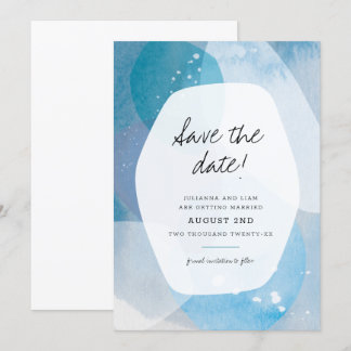 Invitation Bleu Pacifique Enregistrer la date
