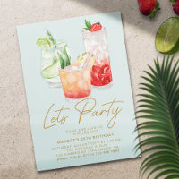 Bleu pastel | Anniversaire chic cocktail d'été