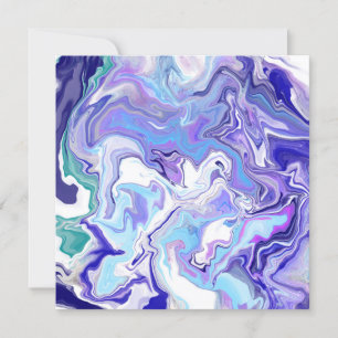 Invitation Bleu Pervent Marbre Fluide Art