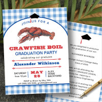 Bleu Plaid Crawfish Bouille Graduation BBQ Party