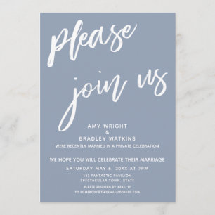 Invitation Bleu Poussiéreux Vous êtes les bienvenus à se join