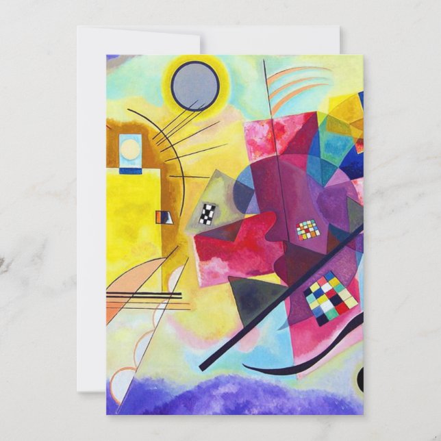 Invitation Bleu rouge jaune Wassily Kandinsky (Devant)