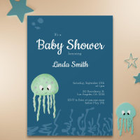 Bleu sous la mer Jellyfish Boy Baby shower