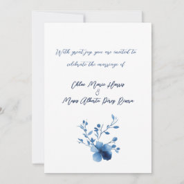 Invitation Bleu sur Bleu, Fleur en fleurs