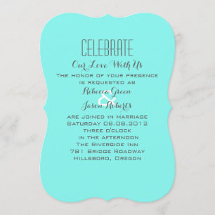 Invitation bleu turquoise aqua mariage oeuf de robin