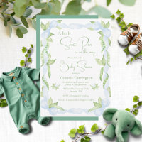 Bleu Un Petit Petit Baby shower Garçon Pois Doux