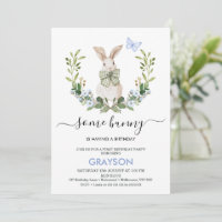 Bleu Vert Jouets Petit Lapin 1er Anniversaire
