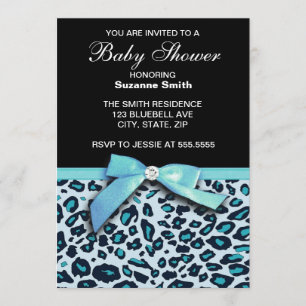 Invitation bleue de baby shower de garçon