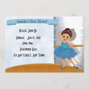 Invitation bleue de ballerine