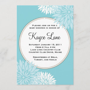 Invitation bleue de dahlia